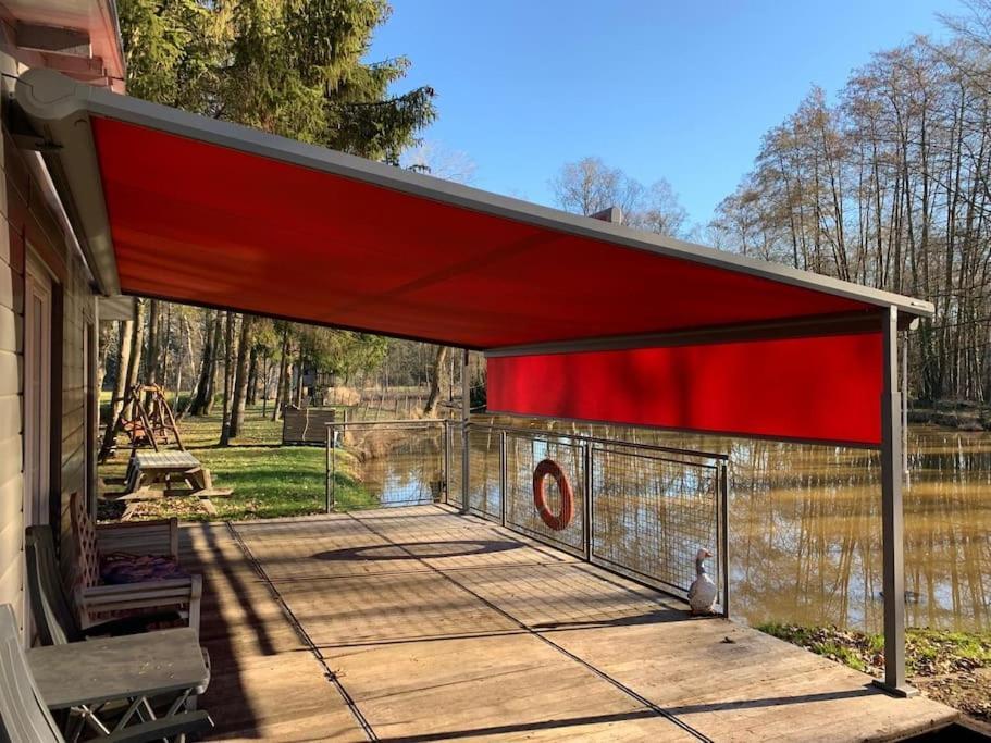 Unieke Chalet Aan Het Water Lille Kültér fotó